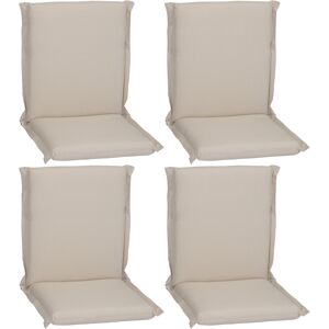 Niedriglehner-Auflagen-Set 'Ascot' beige 52 x 100 x 8 cm 4 Stück