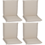 Niedriglehner-Auflagen-Set 'Ascot' beige 52 x 100 x 8 cm 4 Stück