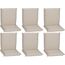 Niedriglehner-Auflagenset 'Aurich' beige 52 x 100 x 8 cm 6 Stück