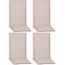 Hochlehner-Auflagenset 'Aurich' beige 52 x 120 x 8 cm 4 Stück