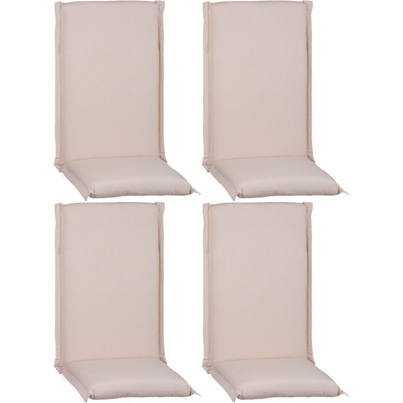 Hochlehner-Auflagenset 'Aurich' beige 52 x 120 x 8 cm 4 Stück