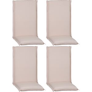 Hochlehner-Auflagen-Set 'Ascot' beige 52 x 120 x 8 cm 4 Stück