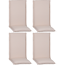 Hochlehner-Auflagen-Set 'Ascot' beige 52 x 120 x 8 cm 4 Stück
