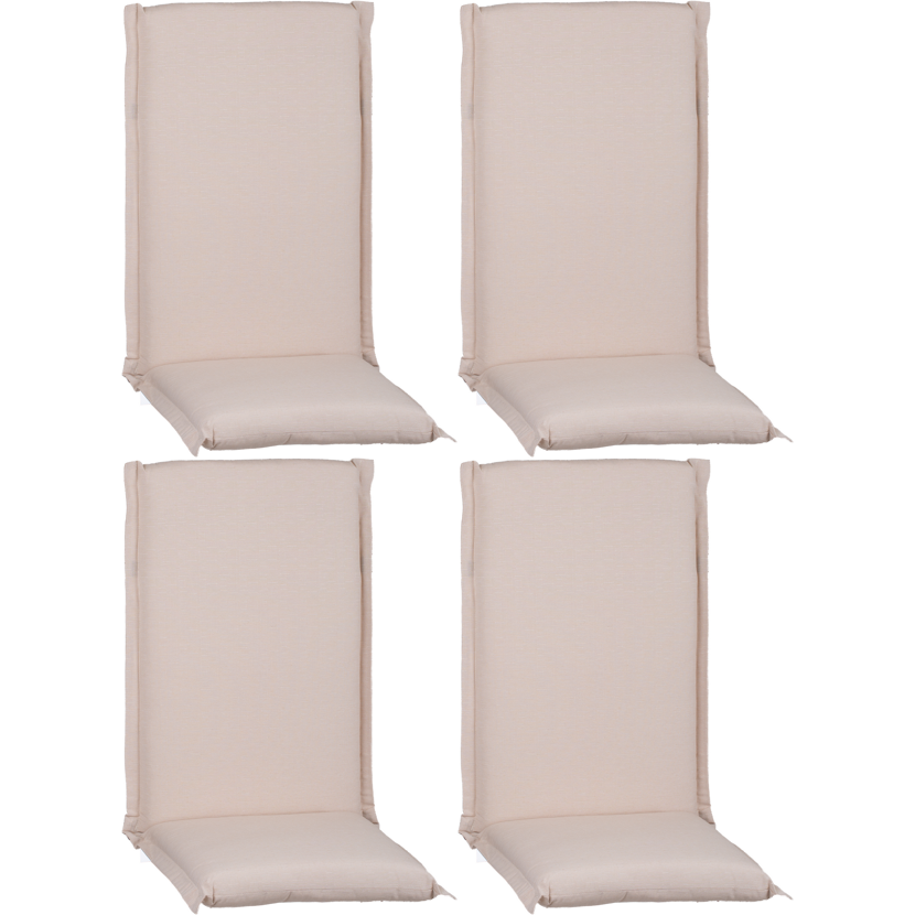 Hochlehner-Auflagenset 'Aurich' beige 52 x 120 x 8 cm 4 Stück