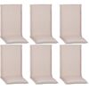 Hochlehner-Auflagenset 'Aurich' beige 52 x 120 x 8 cm 6 Stück