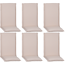 Hochlehner-Auflagen-Set 'Ascot' beige 52 x 120 x 8 cm 6 Stück