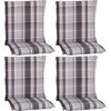 Niedriglehner-Auflagenset 'Atika' grau 52 x 100 x 8 cm 4 Stück