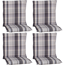 Niedriglehner-Auflagen-Set 'Ascot' grau 52 x 100 x 8 cm 4 Stück