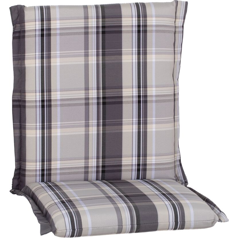 Niedriglehner-Auflagenset 'Atika' grau 52 x 100 x 8 cm 4 Stück
