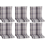 Niedriglehner-Auflagen-Set 'Ascot' grau 52 x 100 x 8 cm 6 Stück