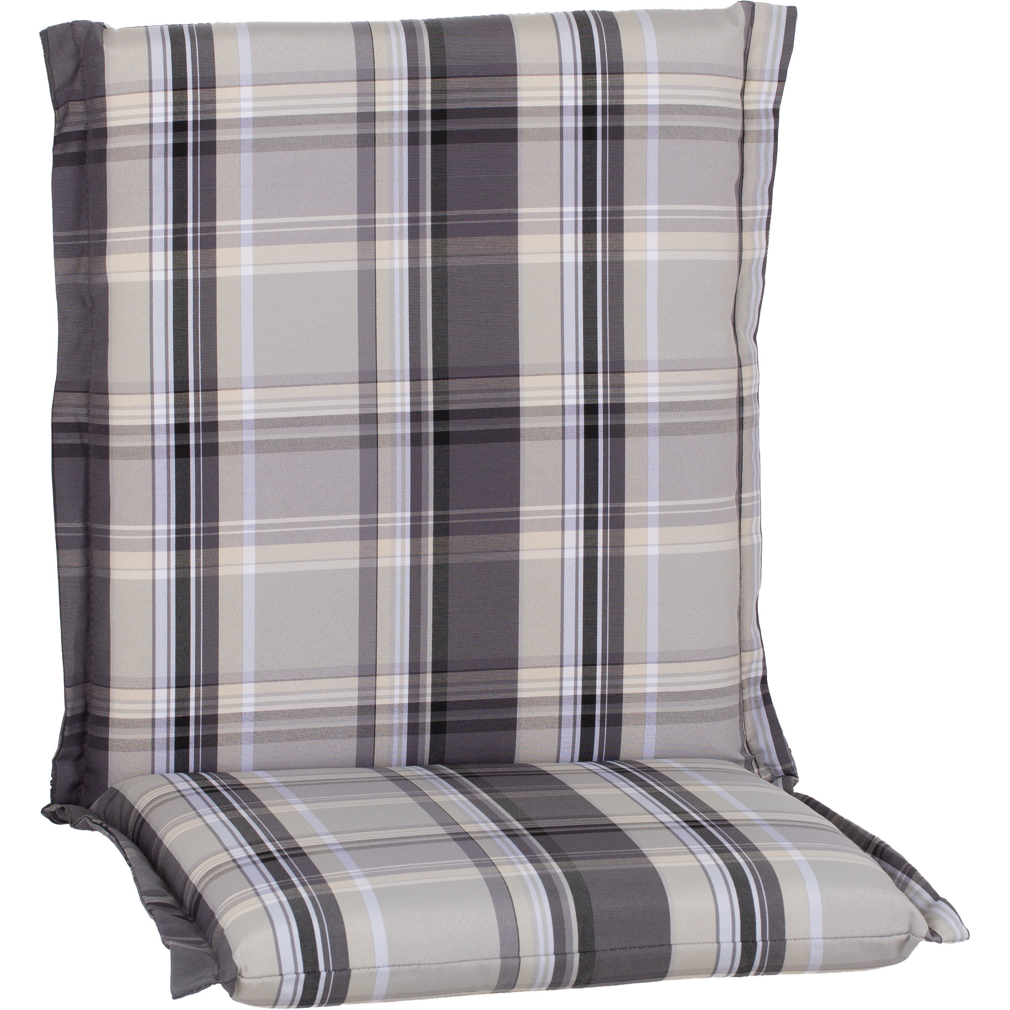 Niedriglehner-Auflagen-Set 'Ascot' grau 52 x 100 x 8 cm 6 Stück
