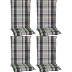 Hochlehner-Auflagen-Set 'Ascot' grau 52 x 120 x 8 cm 4 Stück