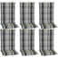 Hochlehner-Auflagen-Set 'Ascot' grau 52 x 120 x 8 cm 6 Stück