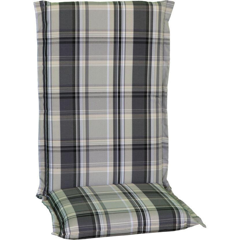 Hochlehner-Auflagenset 'Atika' grau 52 x 120 x 8 cm 6 Stück