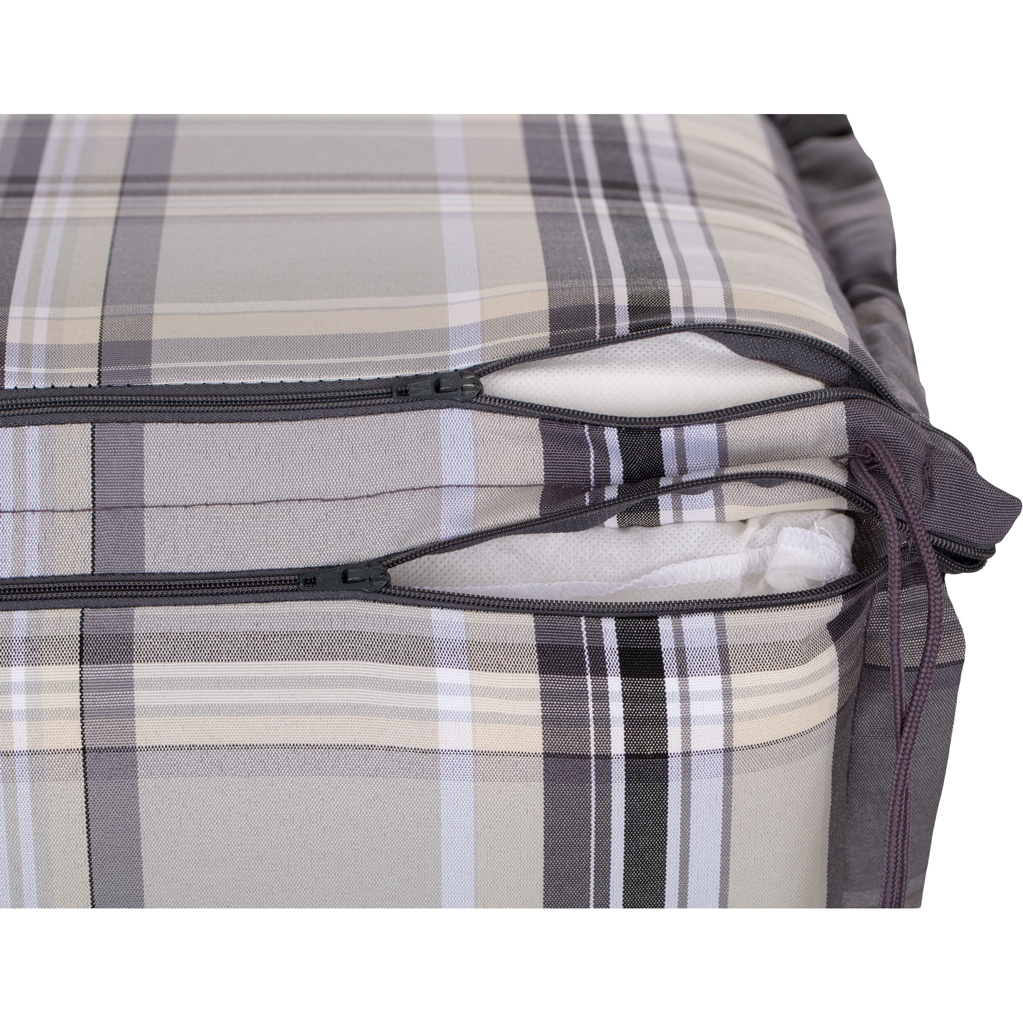 Hochlehner-Auflagenset 'Ascot' grau 52 x 120 x 8 cm 6 Stück