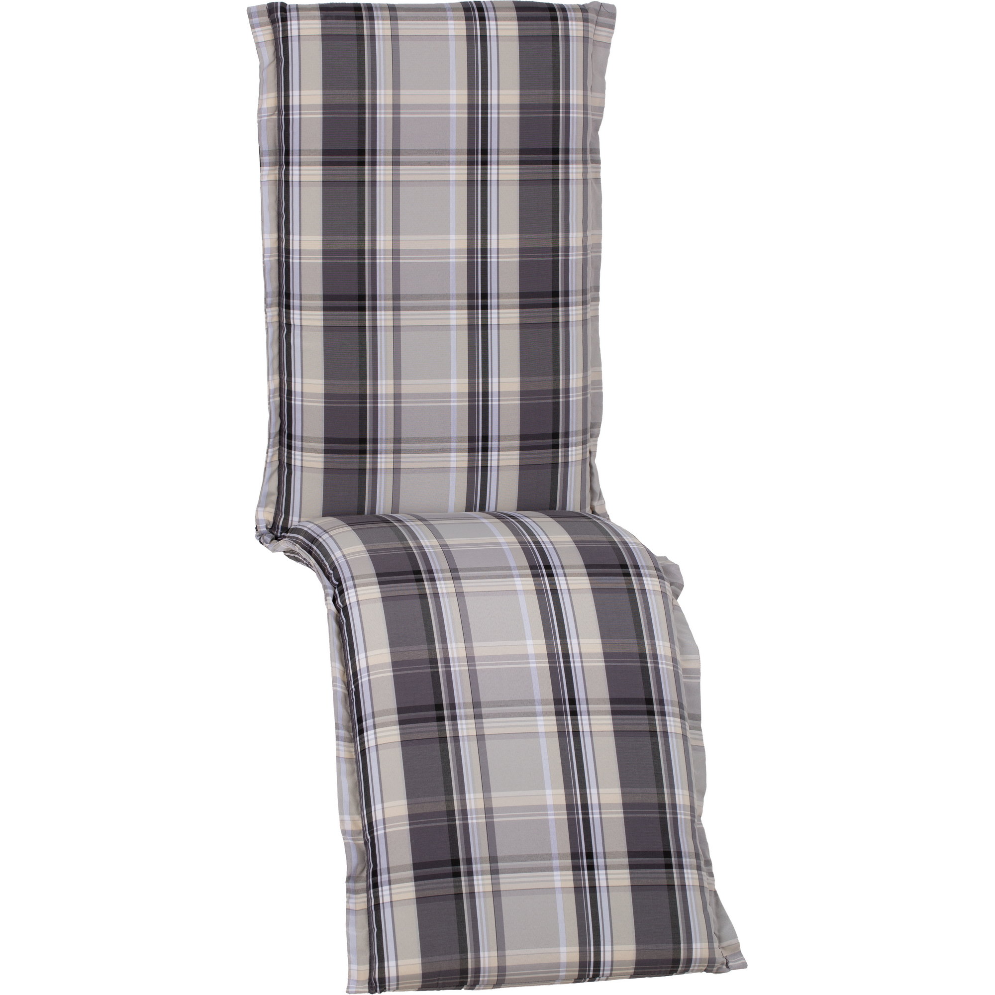 Relaxstuhl-Auflage 'Ascot' grau 52 x 120 x 16 cm