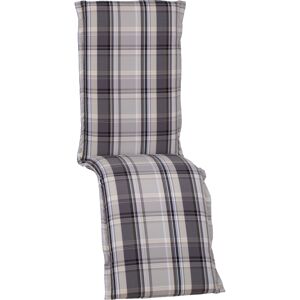 Relaxstuhl-Auflage 'Ascot' grau 52 x 120 x 16 cm