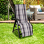 Relaxstuhl-Auflage 'Ascot' grau 52 x 120 x 16 cm