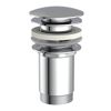 Druckknopf-Ablaufventil Messing verchromt 1 1/4", mit Überlauf