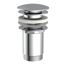 Druckknopf-Ablaufventil Messing verchromt 1 1/4", mit Überlauf