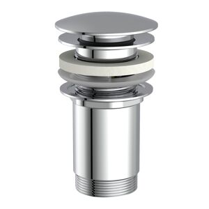 Druckknopf-Ablaufventil Messing verchromt 1 1/4", mit Überlauf