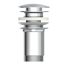 Druckknopf-Ablaufventil Messing verchromt 1 1/4", mit Überlauf