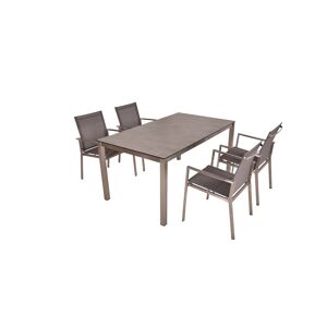 Gartenmöbel-Set 'Sienna' silbern 5-teilig