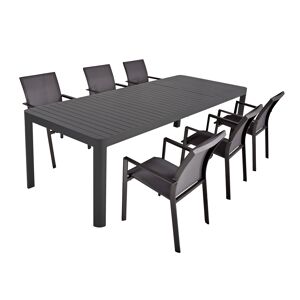 Gartenmöbel-Set 'Amira' anthrazit 7-teilig