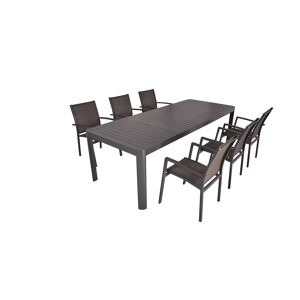 Gartenmöbel-Set 'Amira' anthrazit 7-teilig
