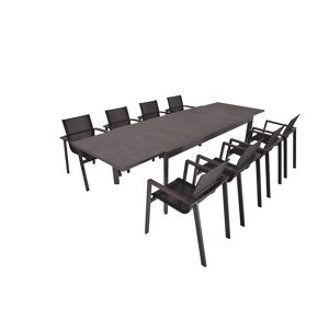 Gartenmöbel-Set 'Nerea' anthrazit 9-teilig