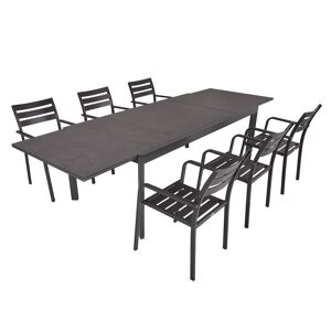 Gartenmöbel-Set 'Nerea' anthrazit 7-teilig