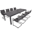Gartenmöbelset 'Amira' für 8 Personen Aluminium