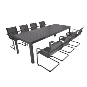Gartenmöbel-Set 'Amira' anthrazit 9-teilig