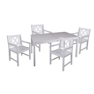 Gartenmöbel-Set 'Malmö' weiß 5-teilig
