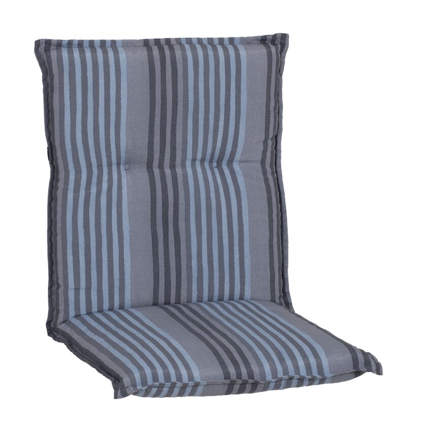 Niedriglehner-Auflagenset 'Tissa' blau/grau 46 x 98 x 8 cm 4 Stück