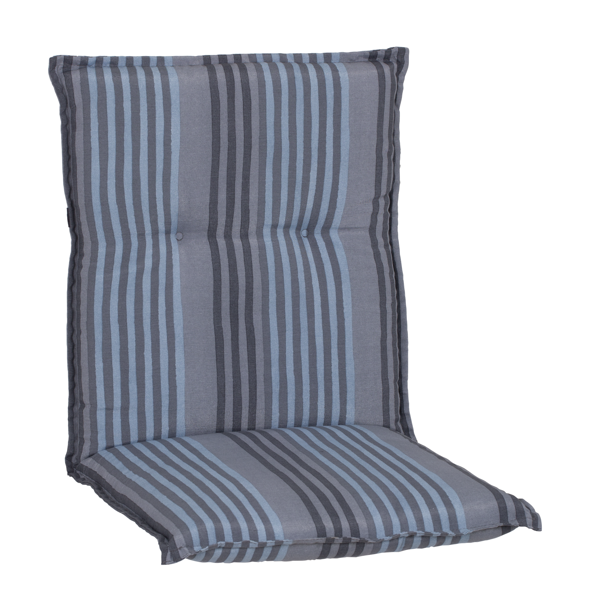 Niedriglehner-Auflagen-Set 'Turin' blau/grau 46 x 98 x 8 cm 6 Stück