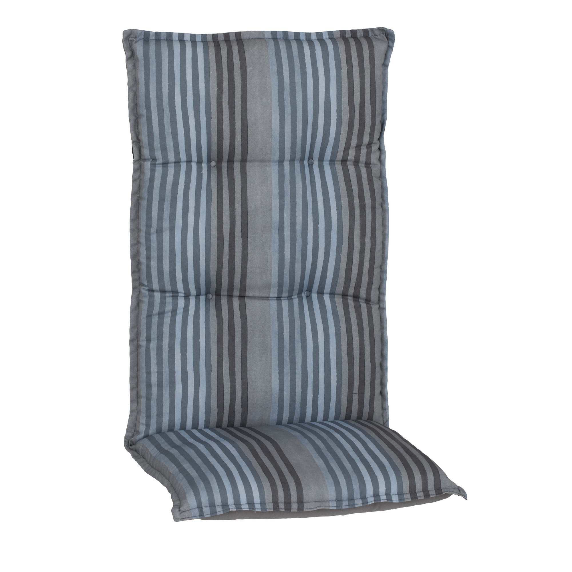 Hochlehner-Auflagen-Set 'Turin' blau/grau 46 x 118 x 8 cm 4 Stück