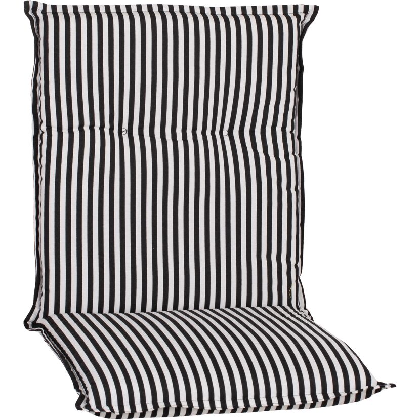 Niedriglehner-Auflagenset 'Tupelo' schwarz/weiß 46 x 98 x 8 cm 4 Stück