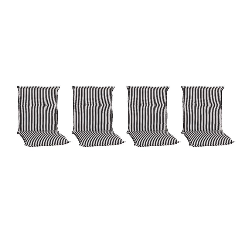 Niedriglehner-Auflagenset 'Tupelo' schwarz/weiß 46 x 98 x 8 cm 4 Stück