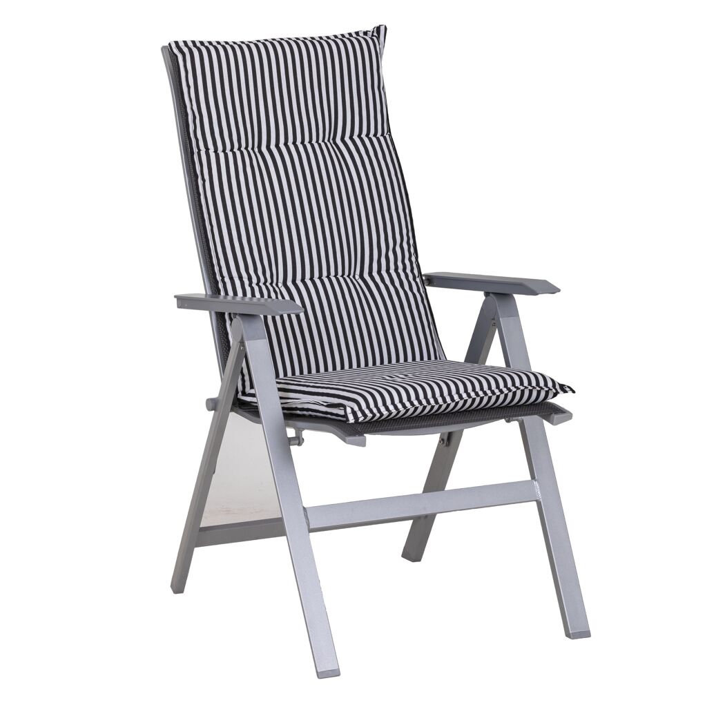 Hochlehner-Auflagenset 'Tupelo' schwarz/weiß 46 x 118 x 8 cm 4 Stück