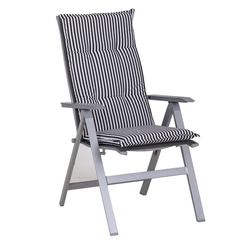 Hochlehner-Auflagenset 'Tupelo' schwarz/weiß 46 x 118 x 8 cm 4 Stück