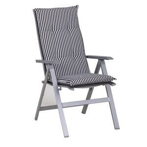 Hochlehner-Auflagen-Set 'Turin' schwarz/weiß 46 x 118 x 8 cm 4 Stück