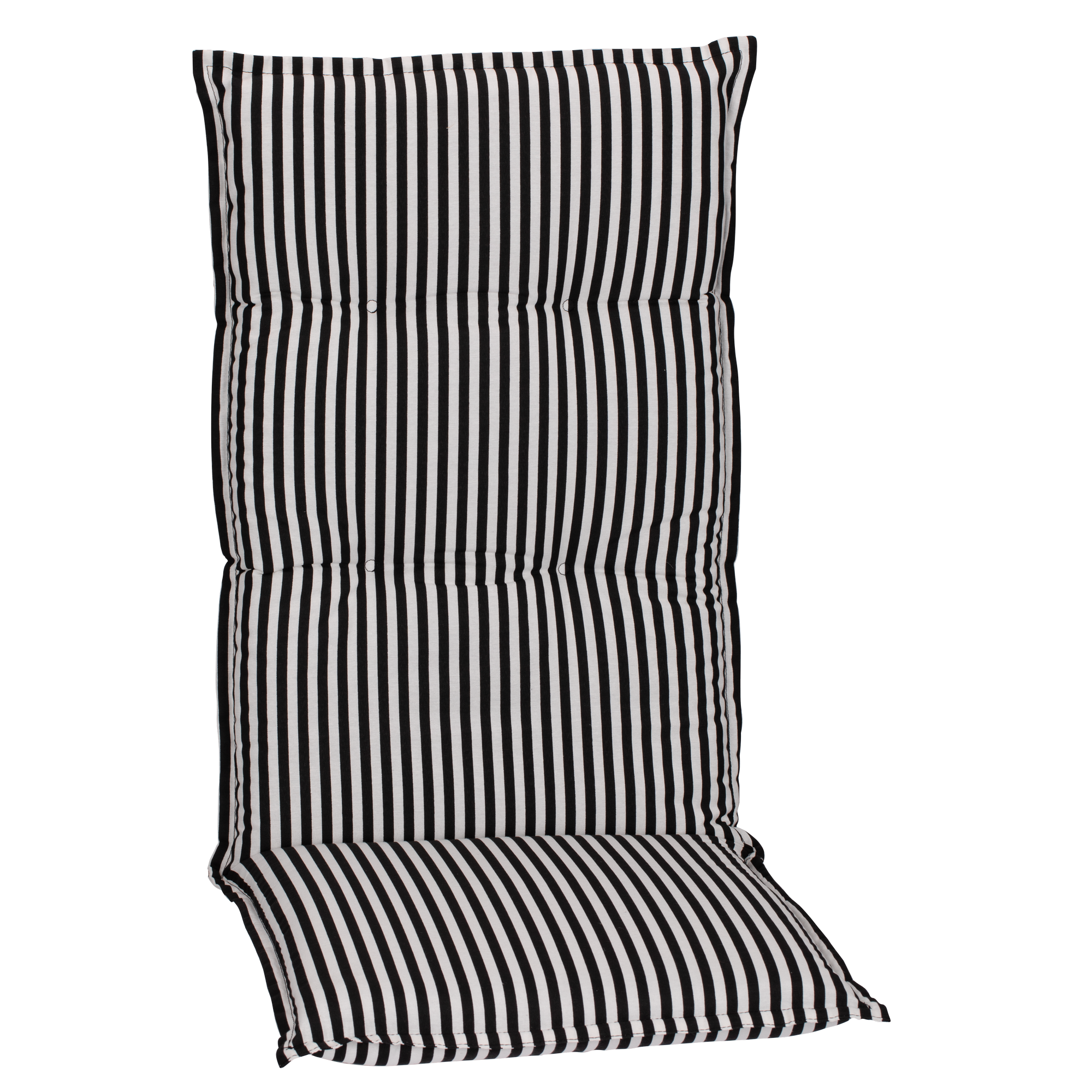 Hochlehner-Auflagen-Set 'Turin' schwarz/weiß 46 x 118 x 8 cm 4 Stück