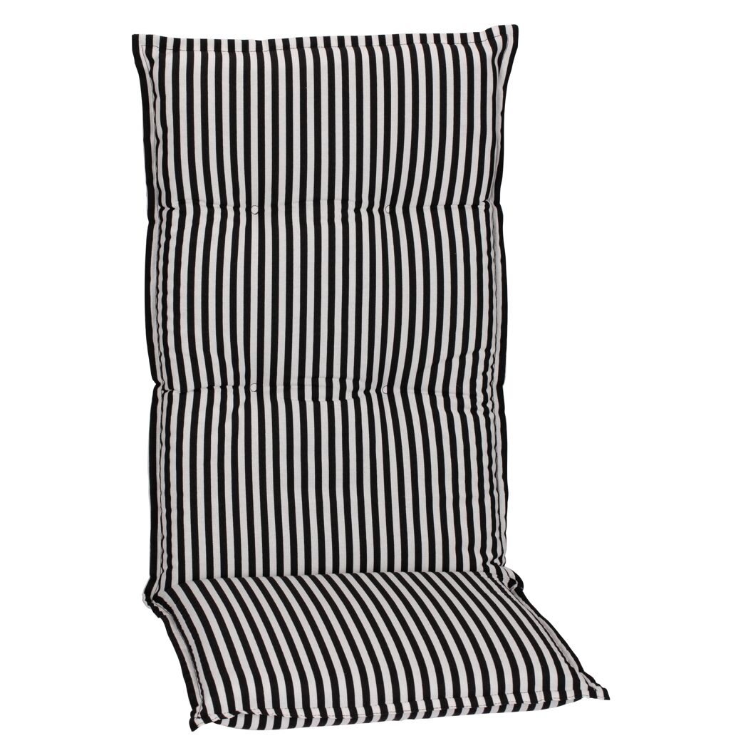 Hochlehner-Auflagenset 'Tupelo' schwarz/weiß 46 x 118 x 8 cm 4 Stück