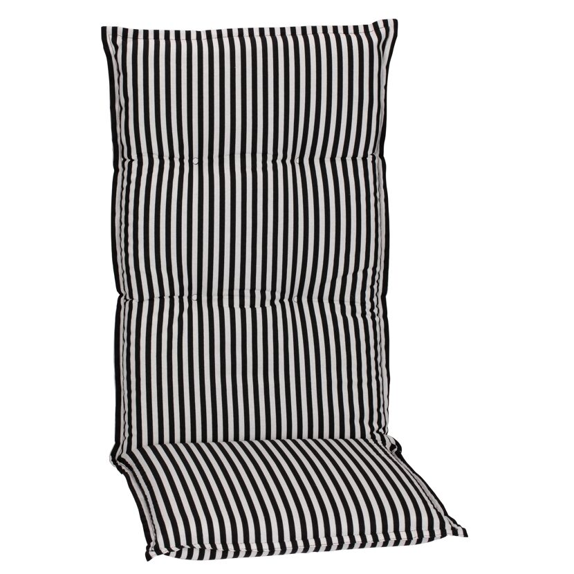 Hochlehner-Auflagenset 'Tupelo' schwarz/weiß 46 x 118 x 8 cm 6 Stück