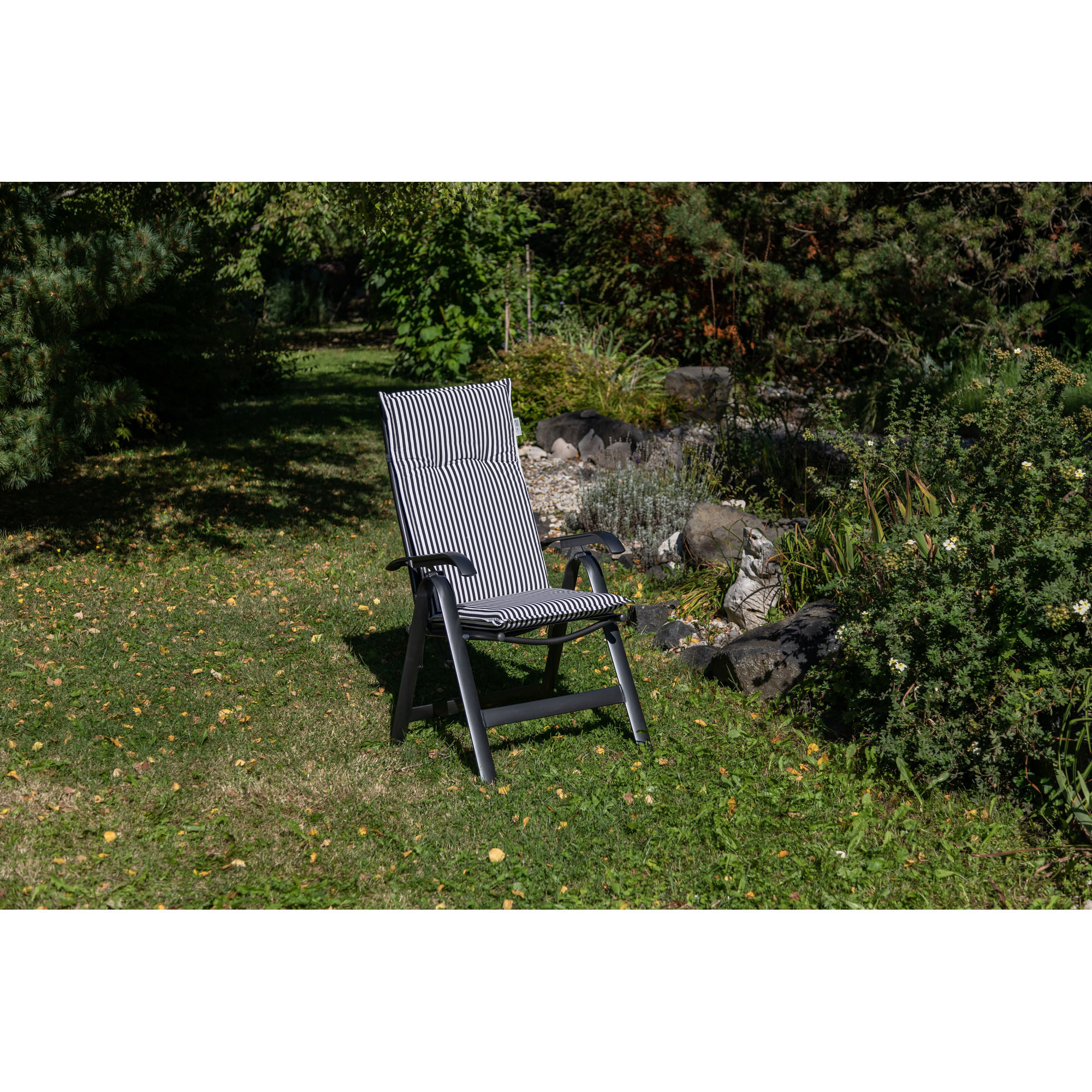 Hochlehner-Auflagenset 'Tupelo' schwarz/weiß 46 x 118 x 8 cm 6 Stück