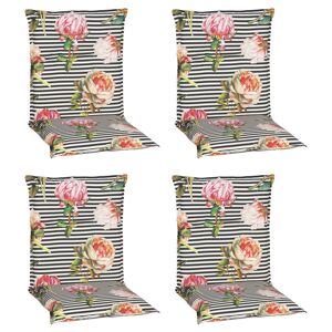 Niedriglehner-Auflagen-Set 'Turin' mehrfarbig 46 x 98 x 8 cm 4 Stück
