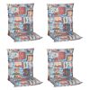 Niedriglehner-Auflagenset 'Togo' blau/beige 46 x 98 x 8 cm 4 Stück