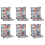 Niedriglehner-Auflagen-Set 'Turin' blau/beige 46 x 98 x 8 cm 6 Stück