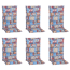 Hochlehner-Auflagen-Set 'Turin' blau/beige 46 x 118 x 8 cm 6 Stück